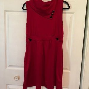 Retro ModCloth Monteau Brand Red Dress w/Pocket XL
